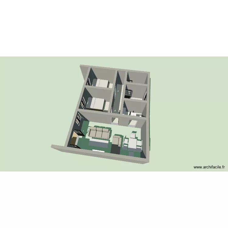 Appartement. Plan de 6 Pièces et 32 m² Appartement. Plan de 6 Pièces et 32 m²
