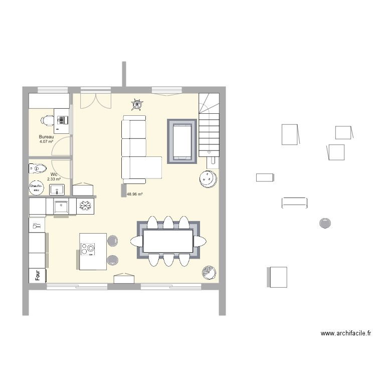 Maison Projet 17 bis. Plan de 14 pièces et 152 m2