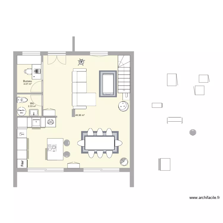 Maison Projet 17 bis. Plan de 
