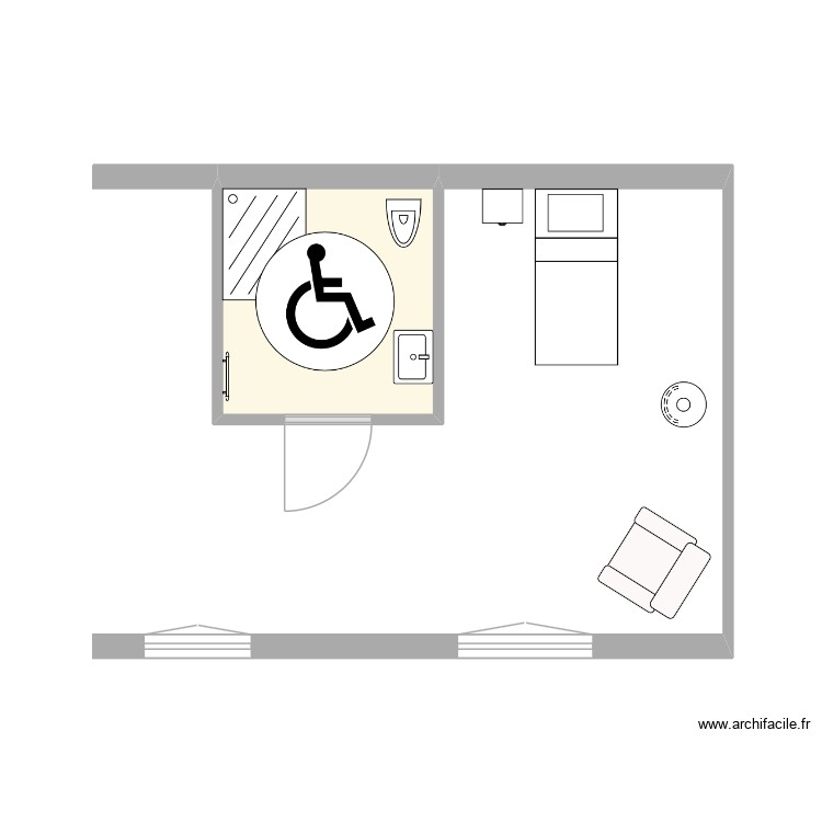 VAD F am&eacute;nag&eacute;. Plan de 0 pièce et 0 m2