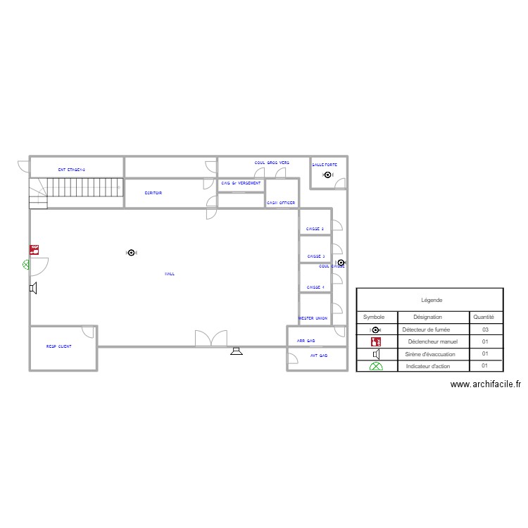 Plan AKwa RDC inc ex. Plan de 17 pièces et 121 m2