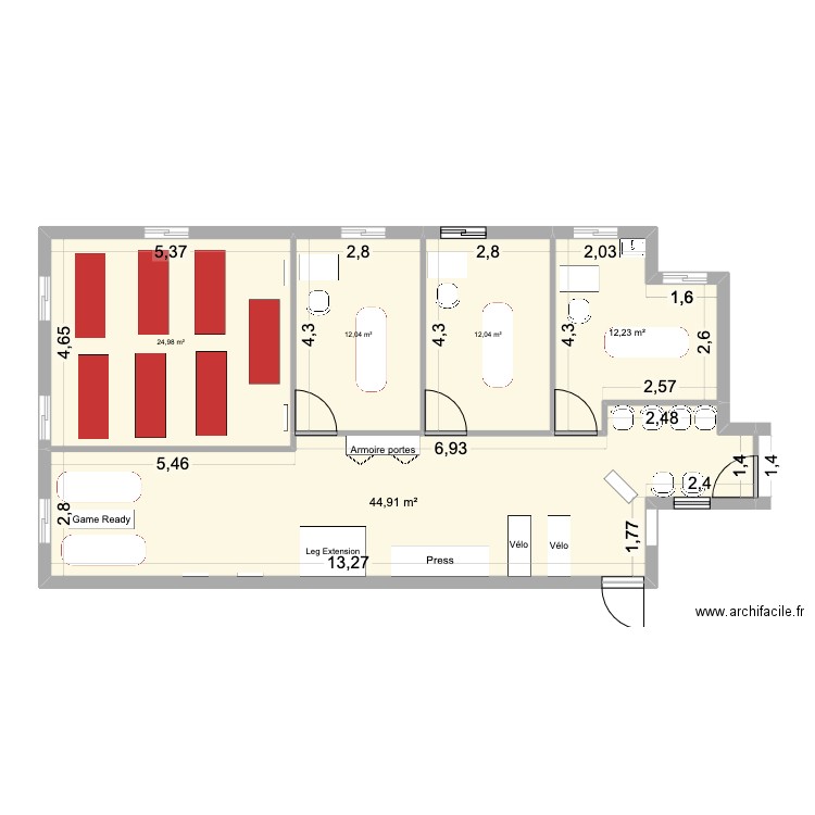 Essa. Plan de 5 pièces et 106 m2