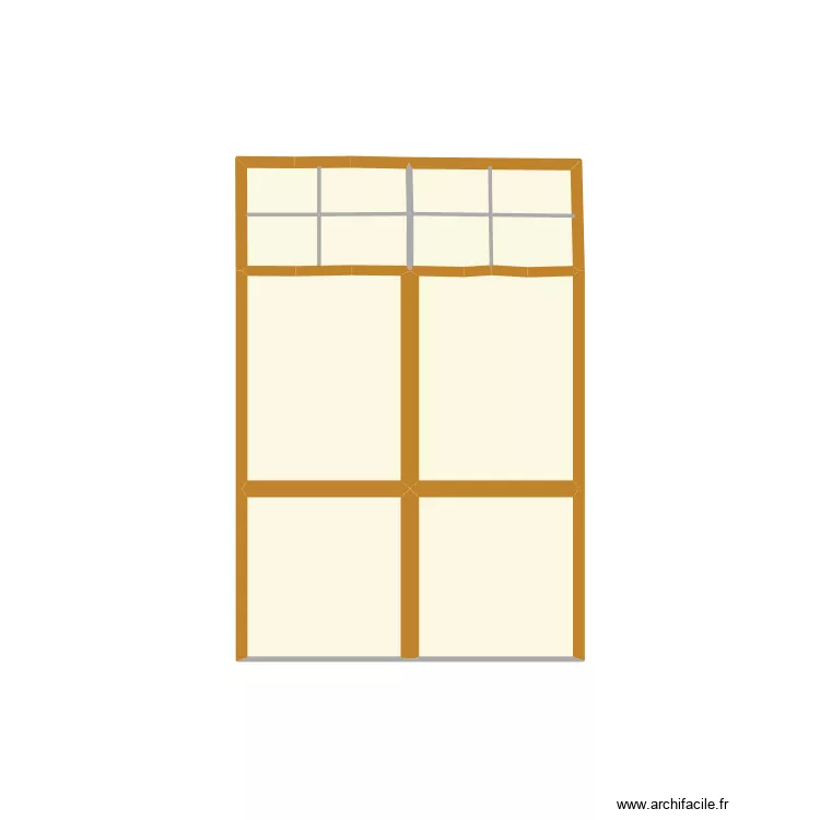 Portes vitr&eacute;es sans croix. Plan de 