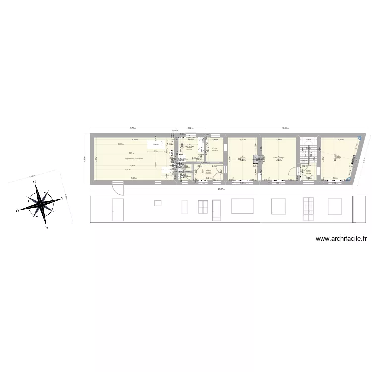 Maison Hermies. Plan de 