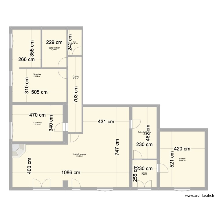 audrey-adrien projet COTATION. Plan de 9 pièces et 160 m2