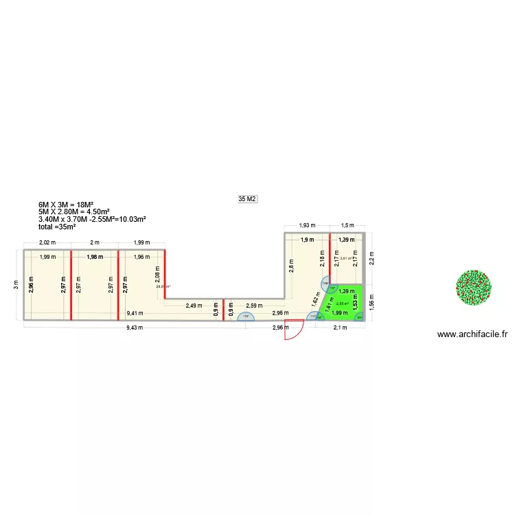 TERRASSE ARRIERES DEVIS UNIBETON. Plan de 