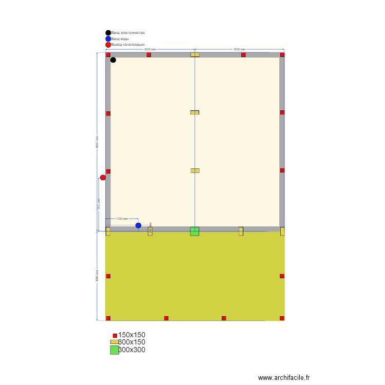 Сваи Озерецкое. Plan de 2 pièces et 49 m2