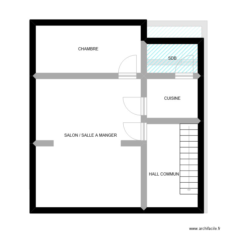 CHAZAL. Plan de 23 pièces et 219 m2