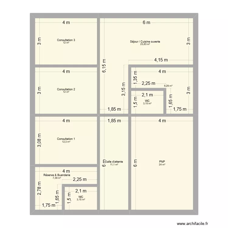 Test 02. Plan de 10 et 117 m² Test 02. Plan de 10 et 117 m²