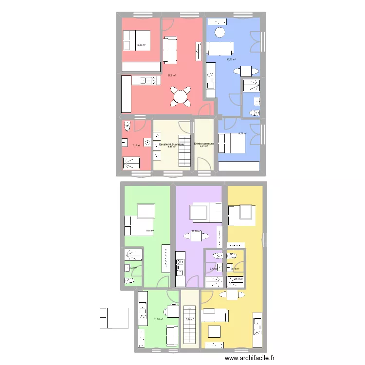 Maison chadrac apparts. Plan de 15  et 187 m²