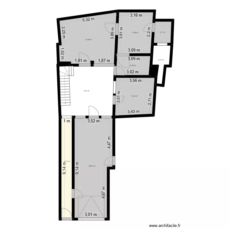 12 Notre Dame RDC juste. Plan de 10 Pièces et 120 m²