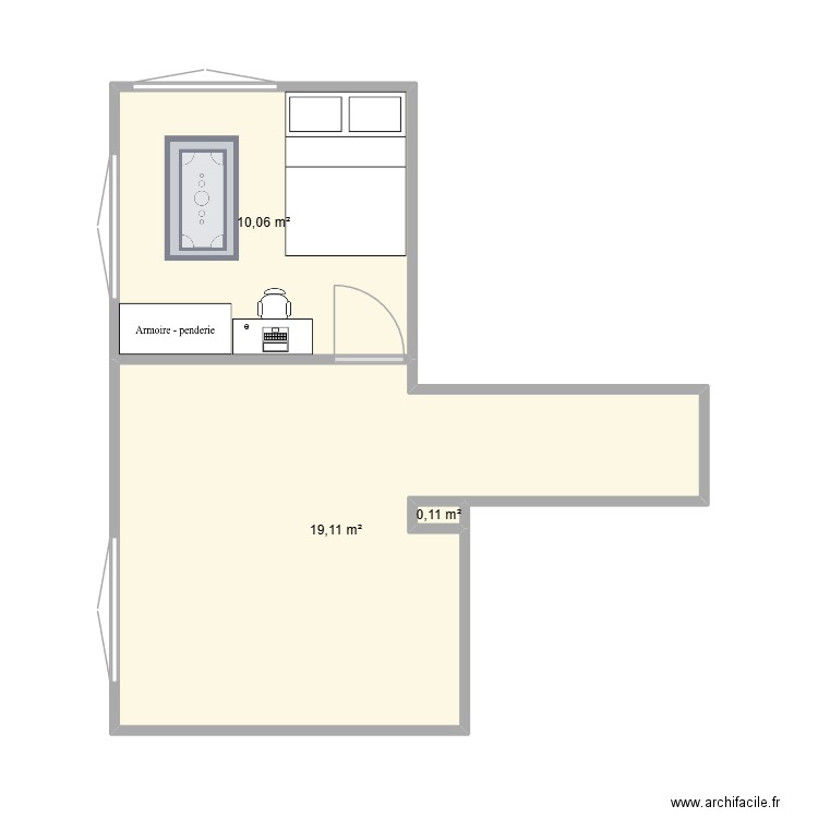 APOGEE DE GOURDON. Plan de 3 pièces et 29 m2