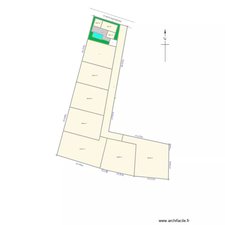 PLAN DEF TRINITY. Plan de 15  et 3629 m²