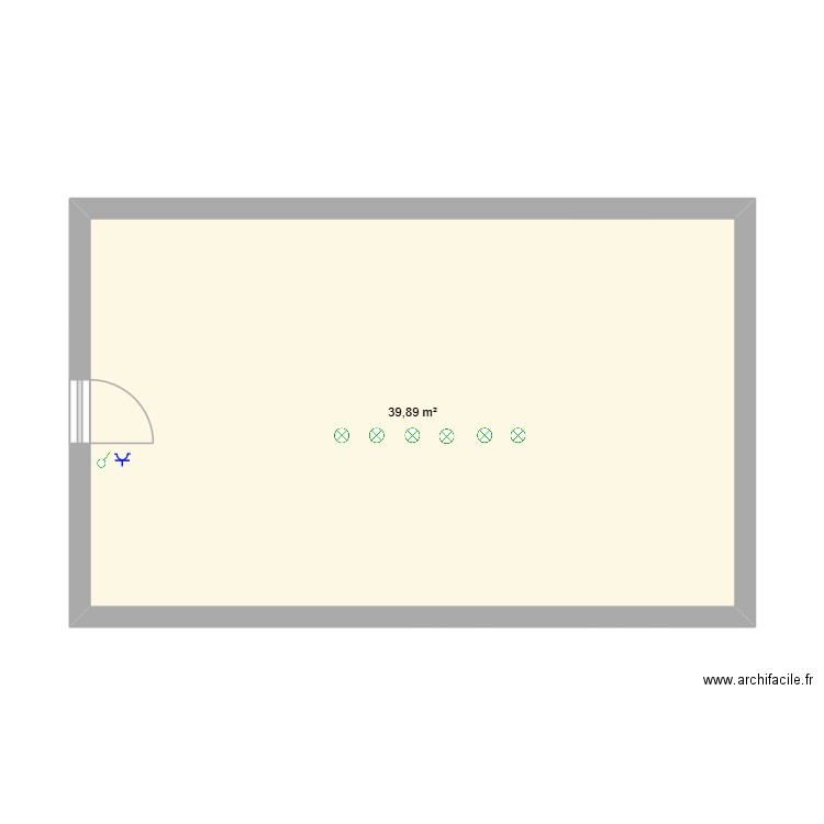 grenier limelette. Plan de 1 pièce et 40 m2