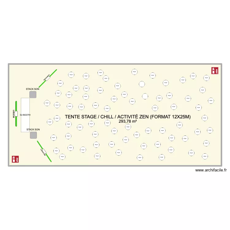 plan tente stage_festival . Plan de 