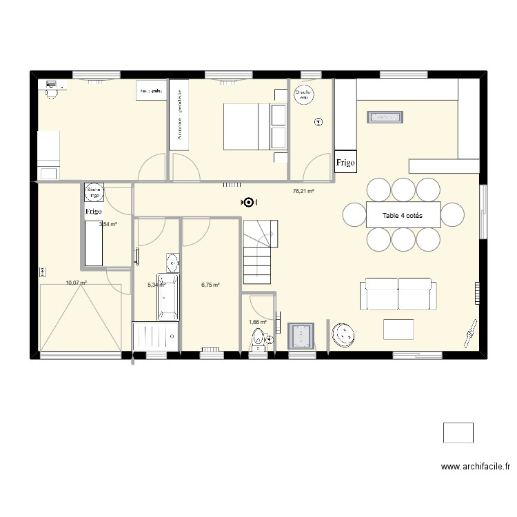 plan initial 1. Plan de 0 pièce et 0 m2