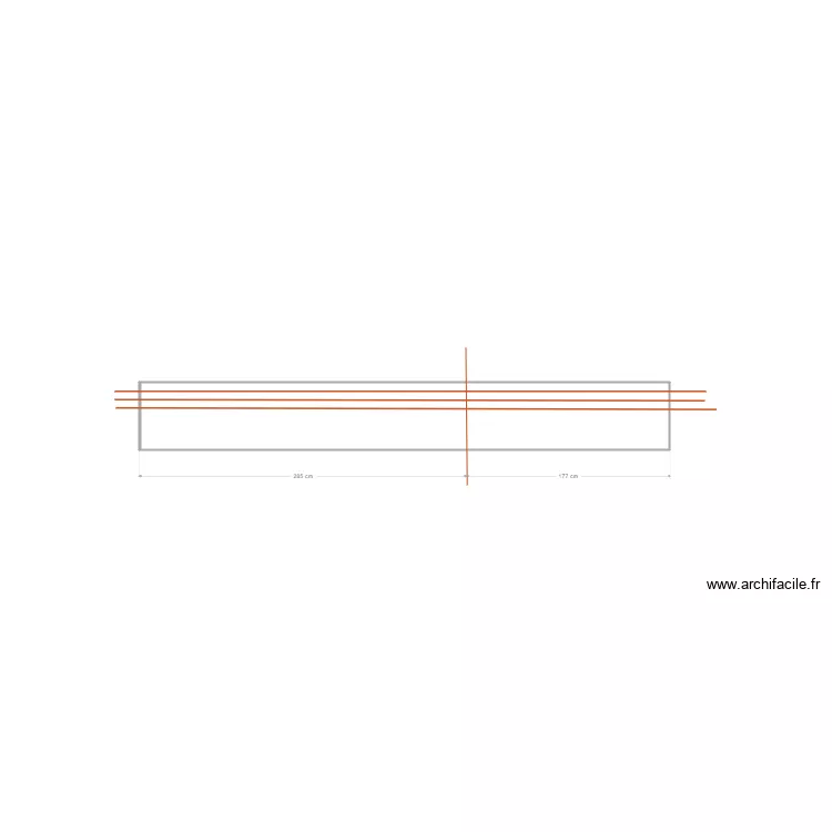 pine chassis. Plan de 1  et 3 m²