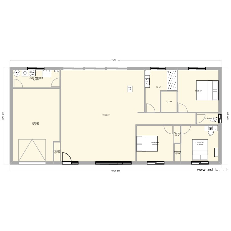 quebec 3. Plan de 12 pièces et 149 m2