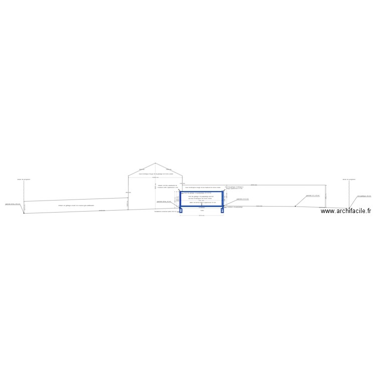 plan de coupe B-B sans projet d'extension 1. Plan de 0 pièce et 0 m2