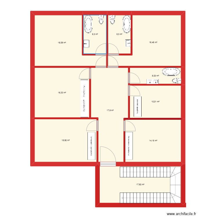 1ER. Plan de 0 pièce et 0 m2