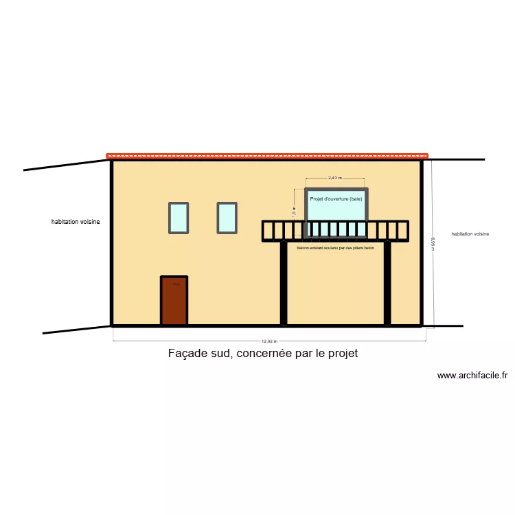 fa&ccedil;adensud Ludo. Plan de 29  et 85 m²