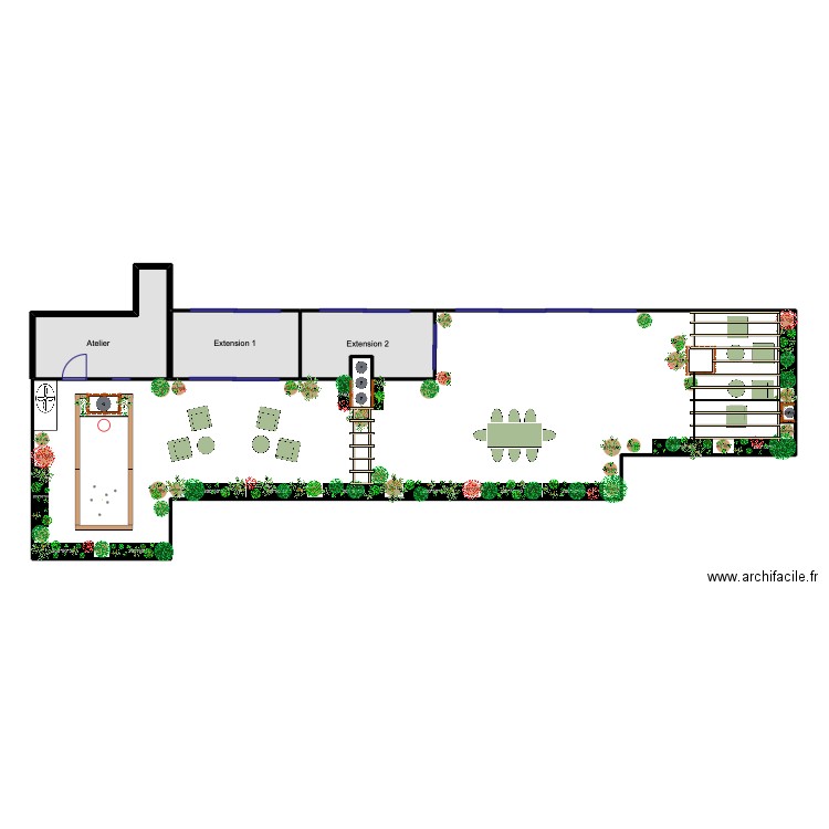Broca. Plan de 5 pièces et 157 m2