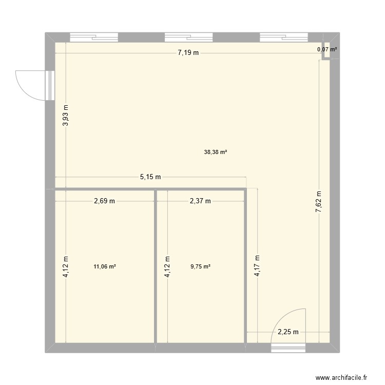 EMBIEZ V2. Plan de 4 pièces et 59 m2