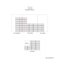 calepinage des 3 murs - carrelage