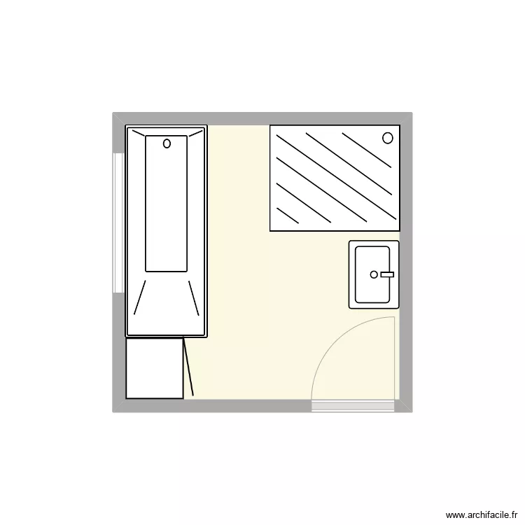 Salle de bain id&eacute;e 1. Plan de 
