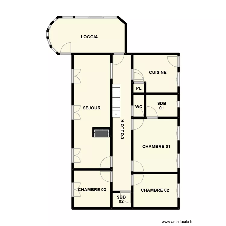 PLAN RDC 220M2. Plan de 