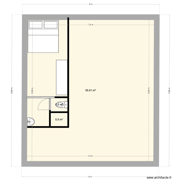 garage. Plan de 0 pièce et 0 m2