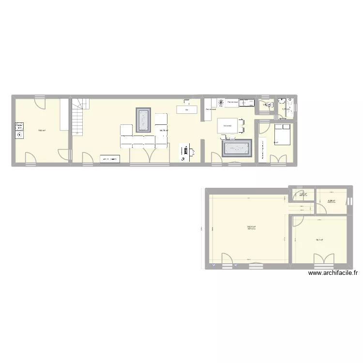 Plan 1 RDC MAISON TONTON. Plan de 