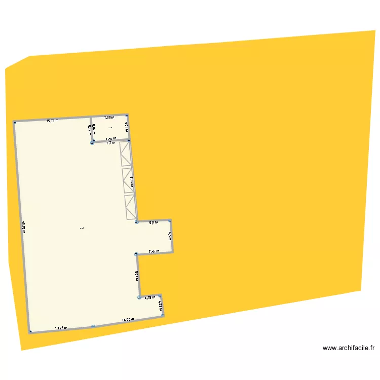 CREEB. Plan de 2 Pièces et 1079 m²