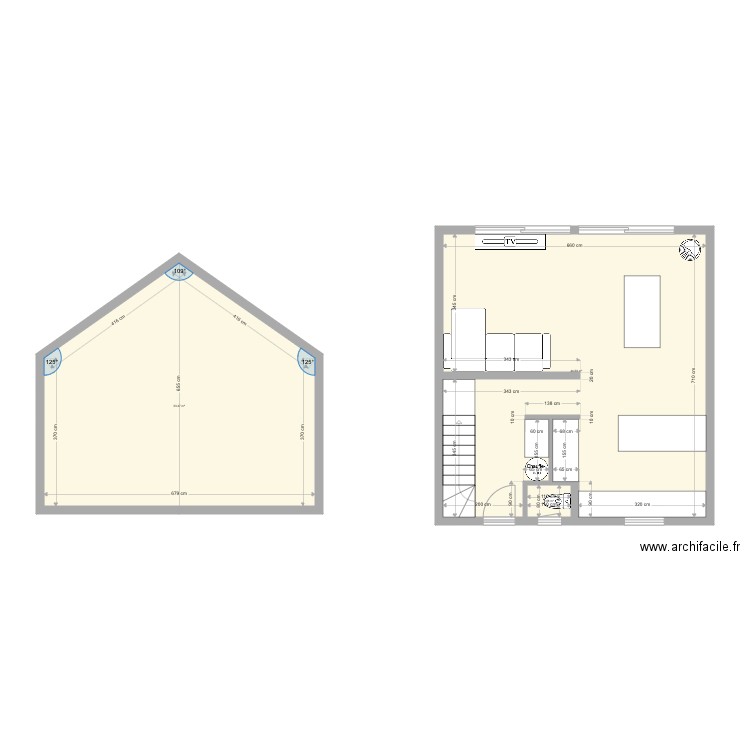 new house small. Plan de 8 pièces et 123 m2