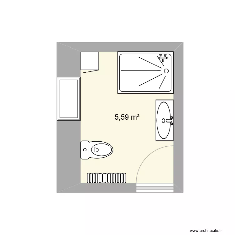 salle de bains2. Plan de 1 et 6 m² salle de bains2. Plan de 1 et 6 m²