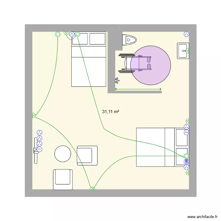 PLAN IBIS. Plan de 1  et 31 m²