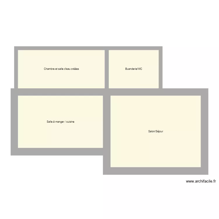 Plan apr&egrave;s travaux Bescond. Plan de 