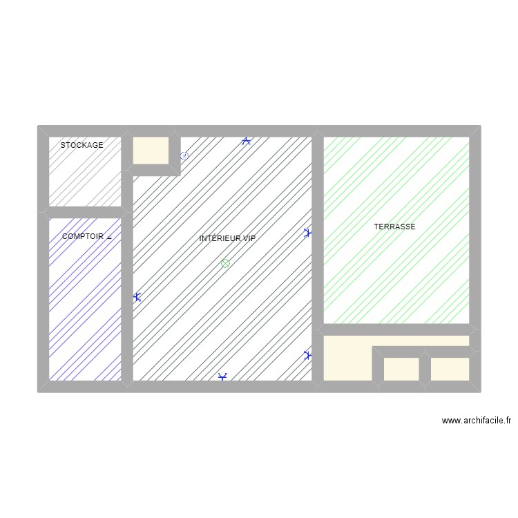 MAQUI B. Plan de 8 pièces et 50 m2