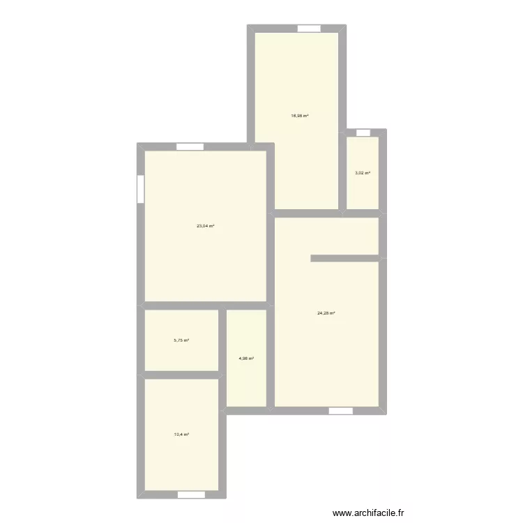 etage1 - actuel. Plan de 