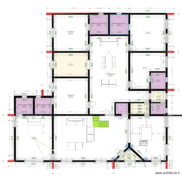 PARCAR 02. Plan de 19 pièces et 74 m2