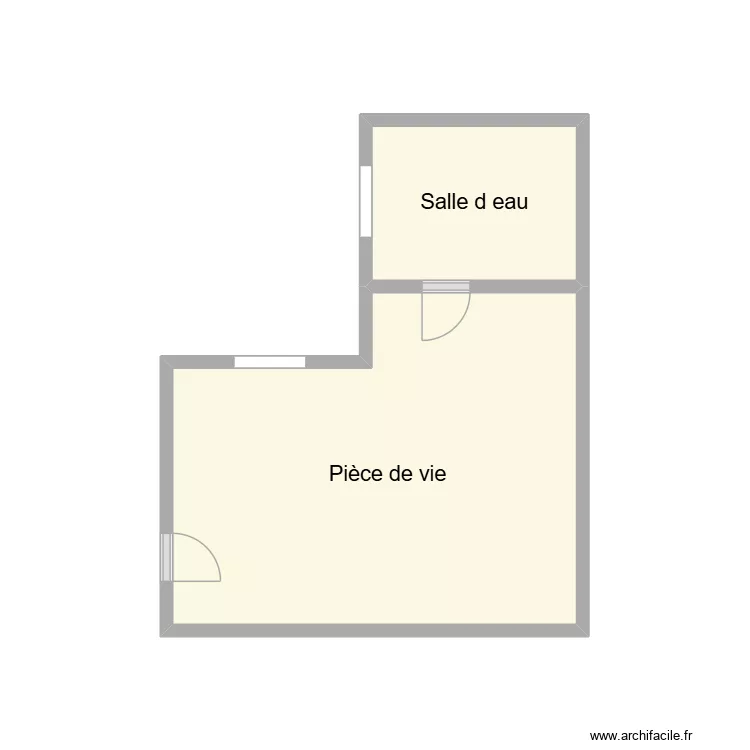 2511 GUIZIOU. Plan de 2 pièces et 11 m²