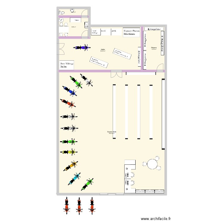 MAG. Plan de 5 pièces et 280 m2