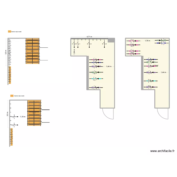 projet de l'Europe. Plan de 2  et 63 m²