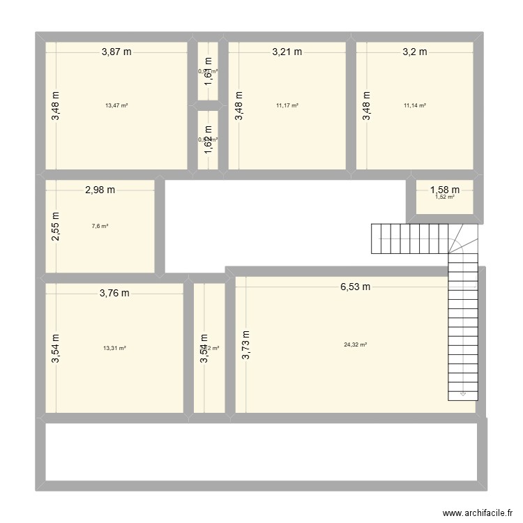 TILLEULS Etage 1. Plan de 10 pièces et 88 m2