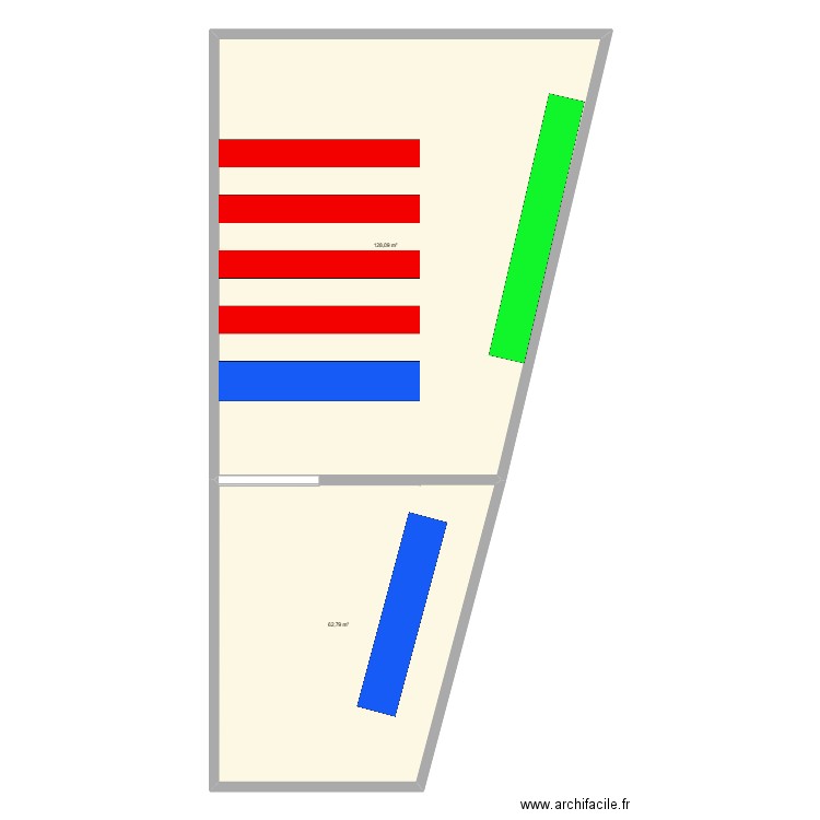 MPR. Plan de 2 pièces et 191 m2