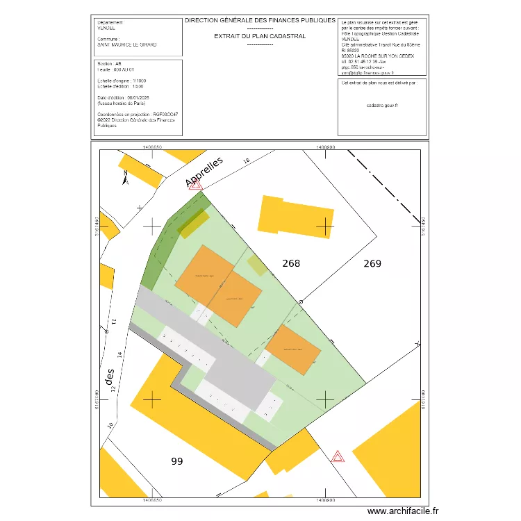 Saint maurice le girard 1. Plan de Saint maurice le girard 1. Plan de