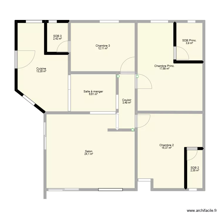 3-Plan Villa Elisabeth Modifi&eacute;e. Plan de 