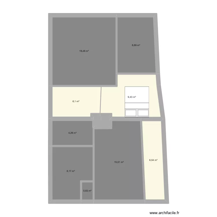 RP 1er &eacute;tage V2. Plan de 