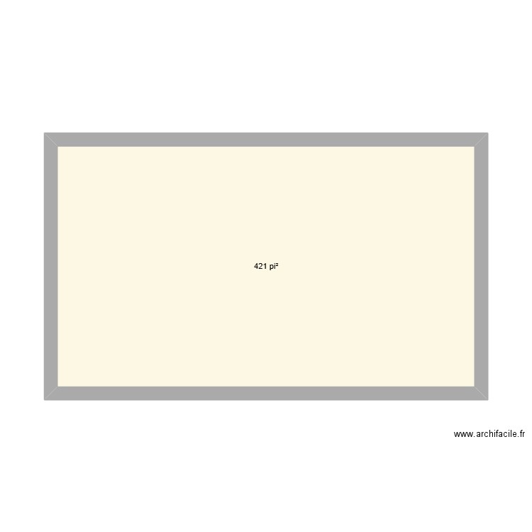 Plan de base. Plan de 1 pièce et 39 m2