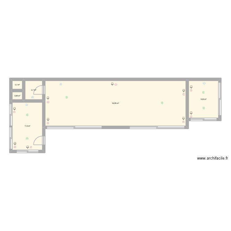 Nanisana R ++. Plan de 6 pièces et 78 m2